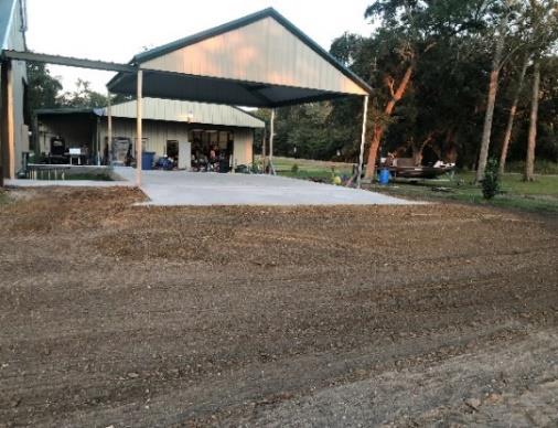 Property and driveway reconditioning around a building